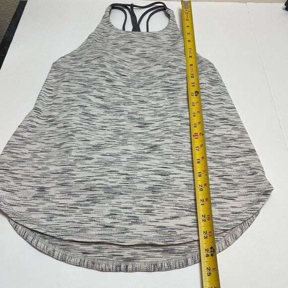 Lululemon Raise The Barre Tank Tiger Space Dye Black White / Dark Carbon Size 4 - Picture 7 of 10